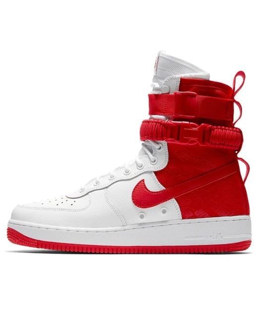Nike SF Air Force 1 High у кольорі "White University Red"