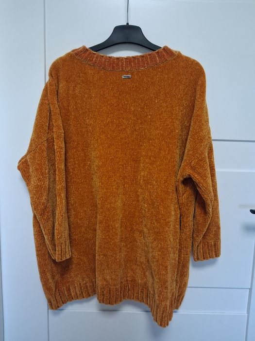 Mohito miodowy musztardowy sweter damski  L