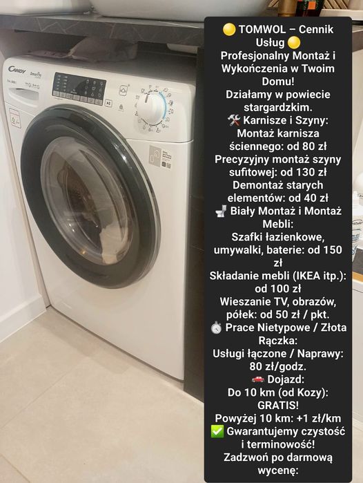 Złota rączka usługi remontowo budowlane biały montaż