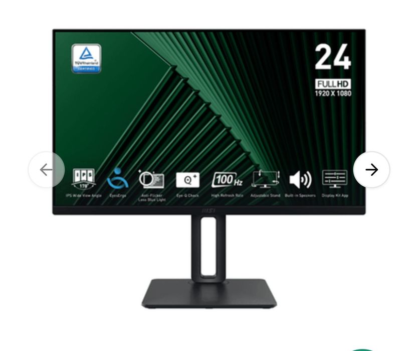 Monitor MSI Pro MP245PG IPS 23.8" FHD 16:9 100Hz VESA Adaptive Sync