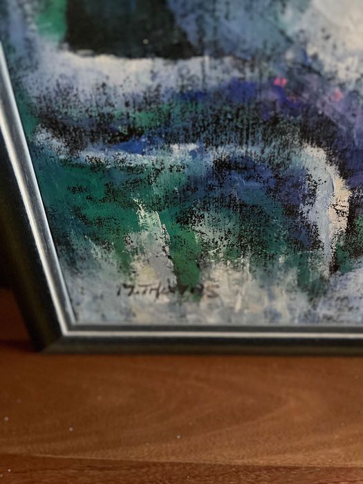 Ręcznie malowany obraz w ramie 59cm x 69 cm