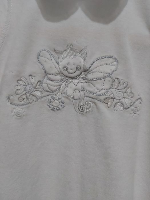 Piękne BIAŁE śpiochy z aksamitu 80 cm.