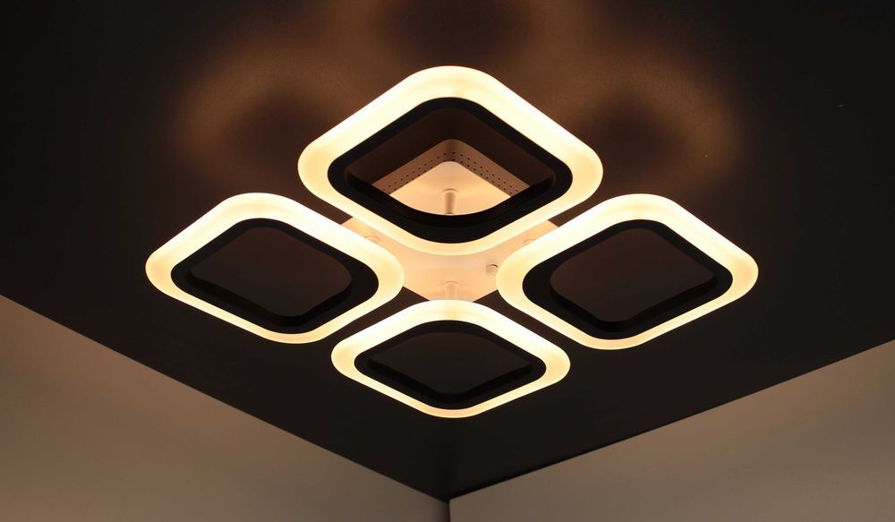 Led-060/4S без підсвічування основи 48Вт люстра смарт лед з пультом