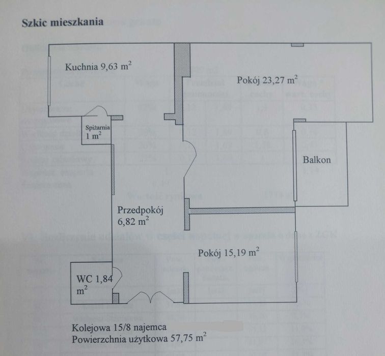 Sprzedam mieszkanie własnościowe 57,75 m², II piętro, ul. Kolejowa 15, Chojnów