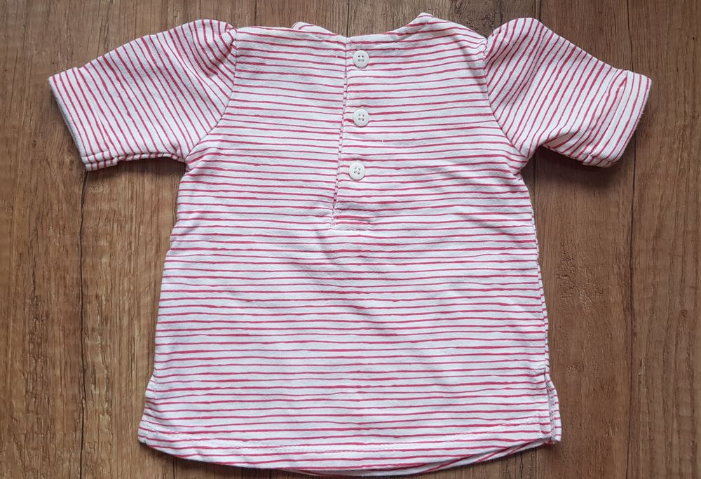 Tu bluzka krótki rękaw bufki 56cm dziewczynka jak nowa