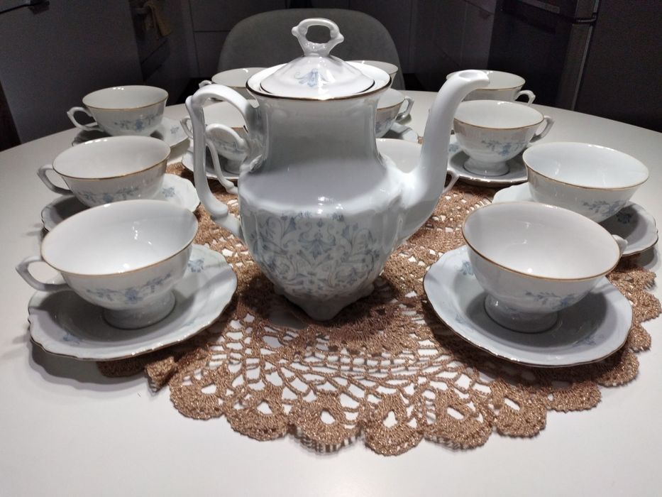 Porcelanowy serwis do kawy Prl