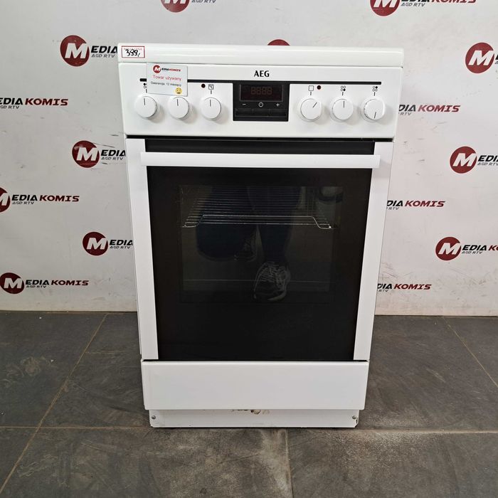 Kuchnia AEG 47955VD-wn [12m-cy gwar] A/57lit/termoobieg/ceramika/50cm