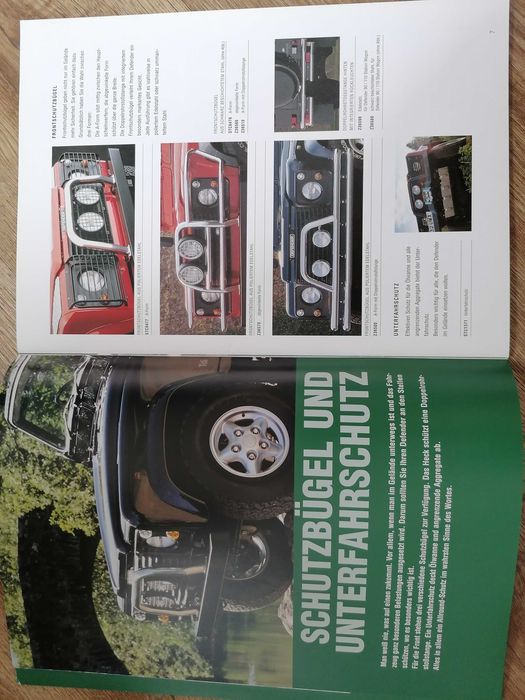 Prospekt Land Rover Defender Wyposażenie dodatkowe.