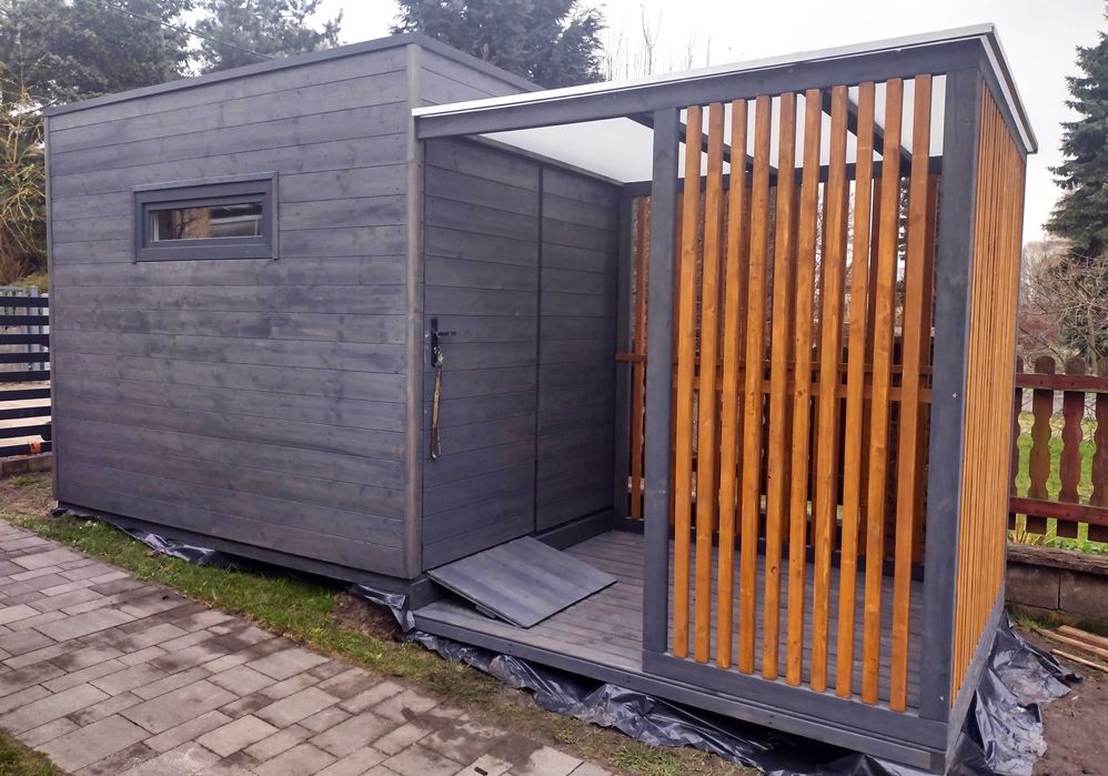 Nowoczesny domek narzędziowy 3x3m