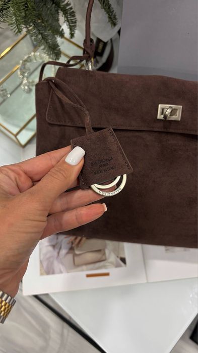 Сумка Balenciaga Rodeo замшева | шоколадна