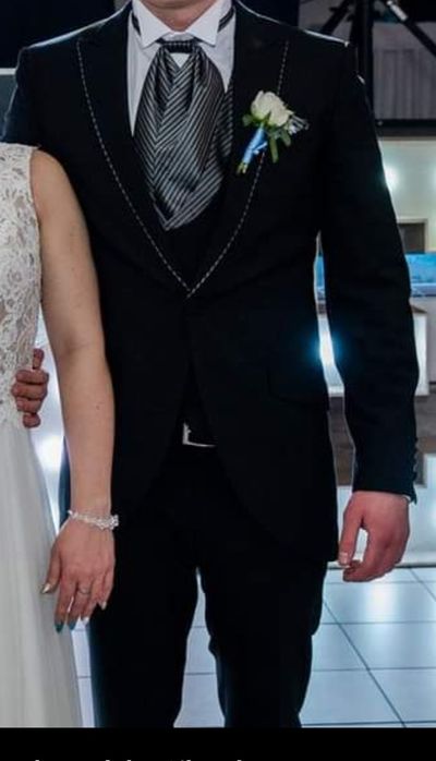 Garnitur ślubny smokingowy szyk