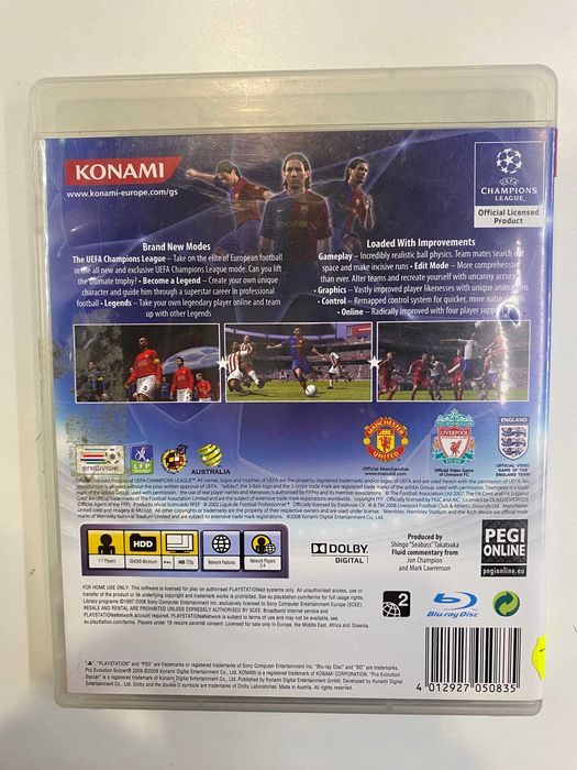 Pro Evolution Soccer 2009 PS3 Sklep Ostróda