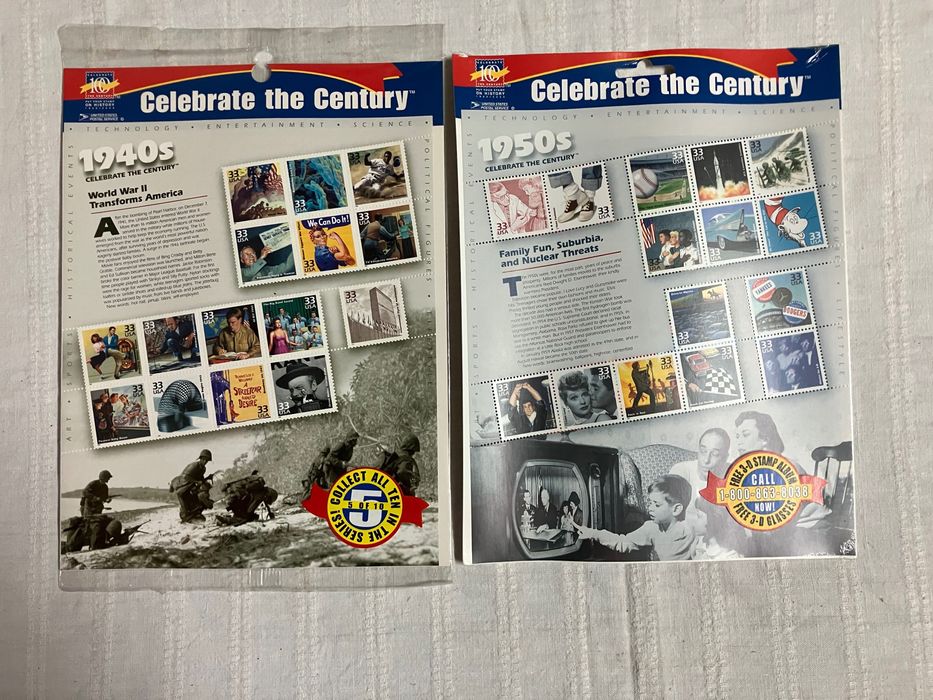 Colecção de selos "Celebrate the Century"