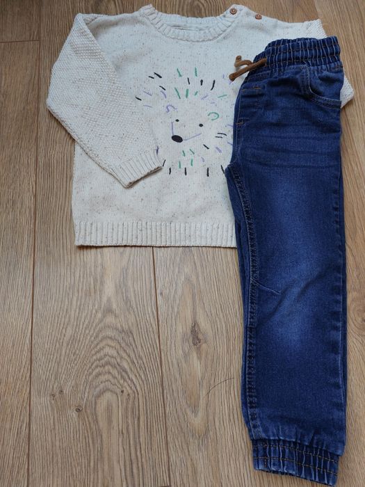 Bawełniany sweter i joggery r.104