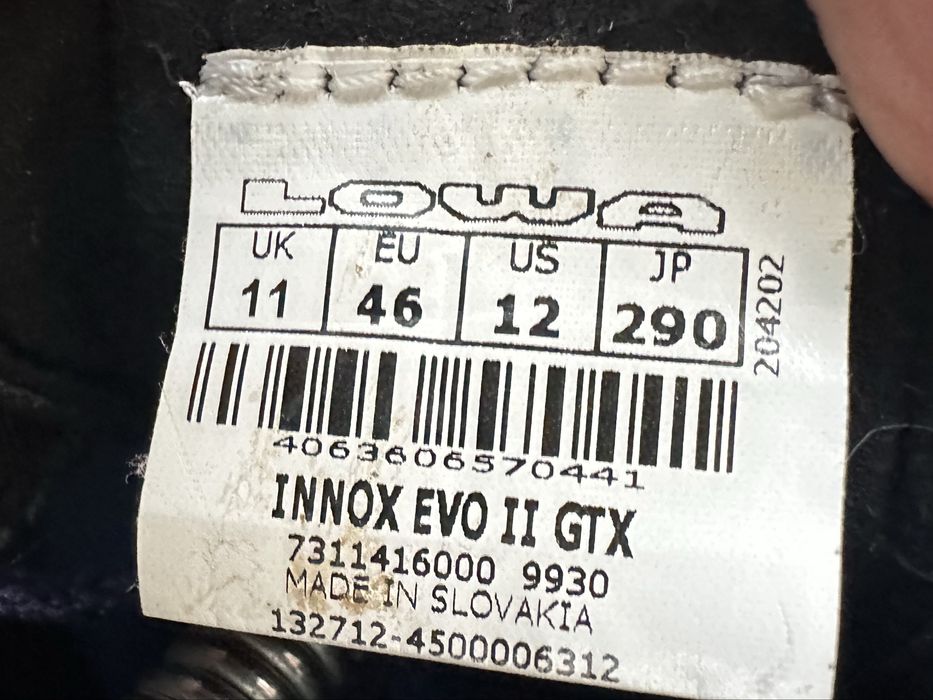 Трекінгові кросівки Lowa Innox 2 Evo gtx lo 46 розмір оригінал