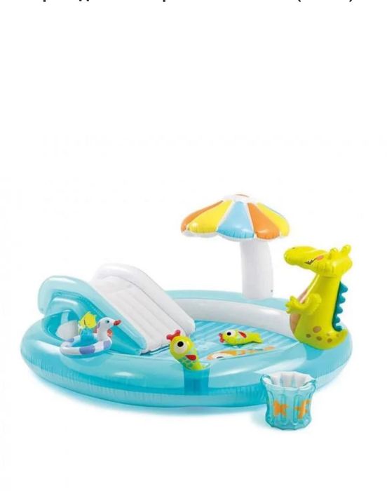 Детский надувной игровой центр Intex Крокодильчик