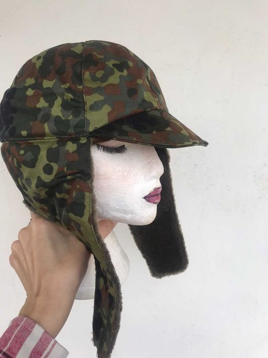 Bundeswehr! Настоящая немецкая армейская зимняя кепка-шапка.XXL (62cm)