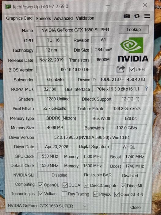 gtx 1650 super gddr6 ідеал!