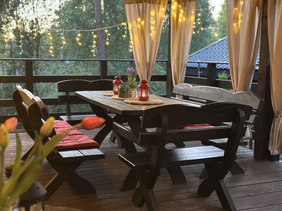 Apartameny w lesie na Kaszubach do 12 osób- balia, jacuzzi