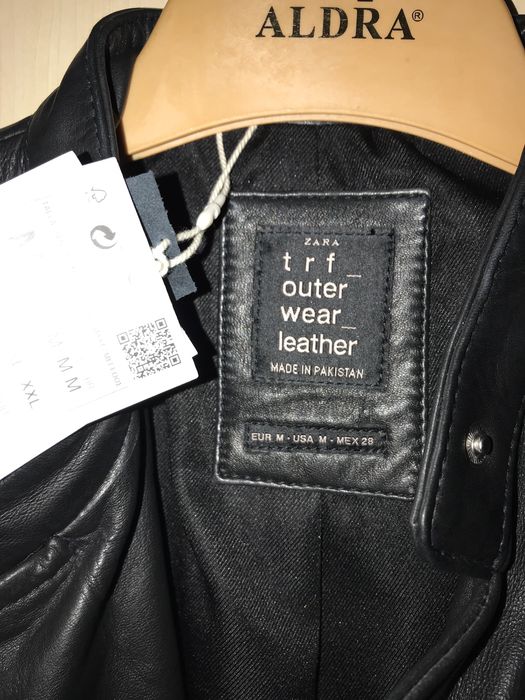 Zara skóra naturalna biker sprzączka kurtka ramoneska pasek