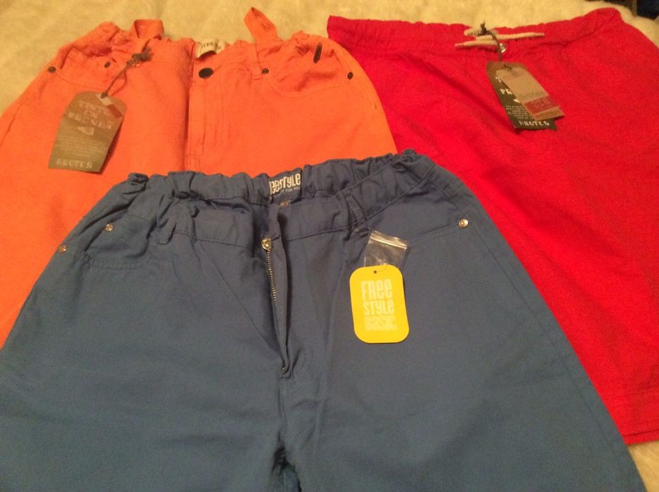 Calças de ganga e calções de sarja NOVAS t14