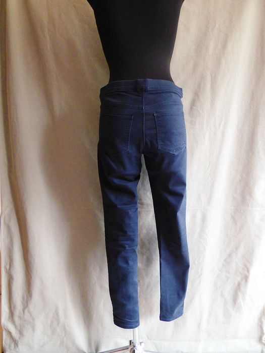 Spodnie jegginsy jeansy granatowe H&M