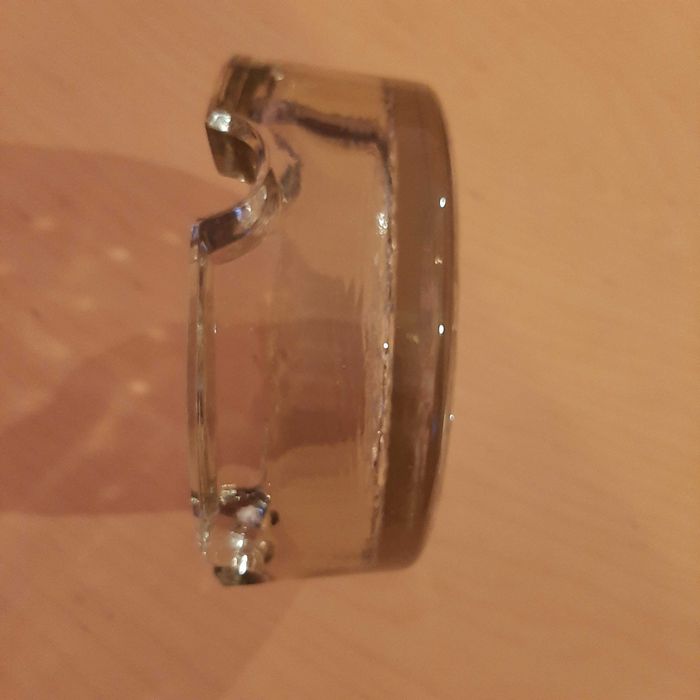 Cinzeiro Vintage em Vidro Transparente Pesado