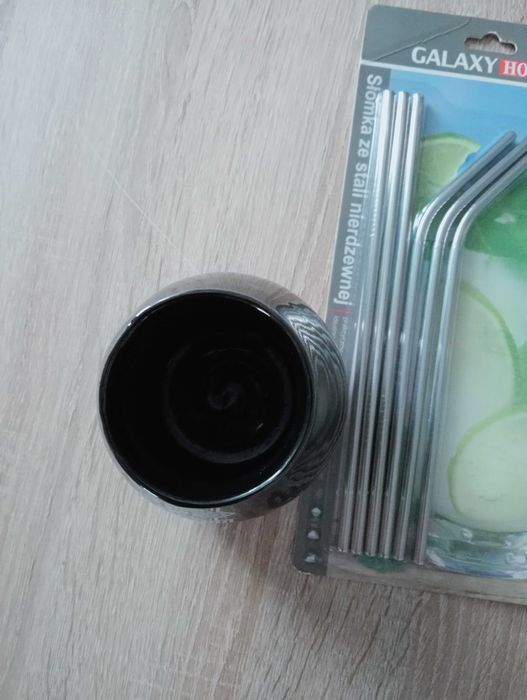 Mtero ceramiczne +słomki stal nierdzewna komplet.
