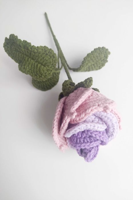 szydełkowy kwiat - róża