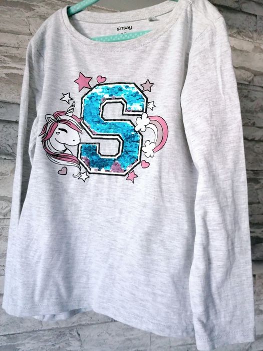 Bluzka cekiny jednorożec 128