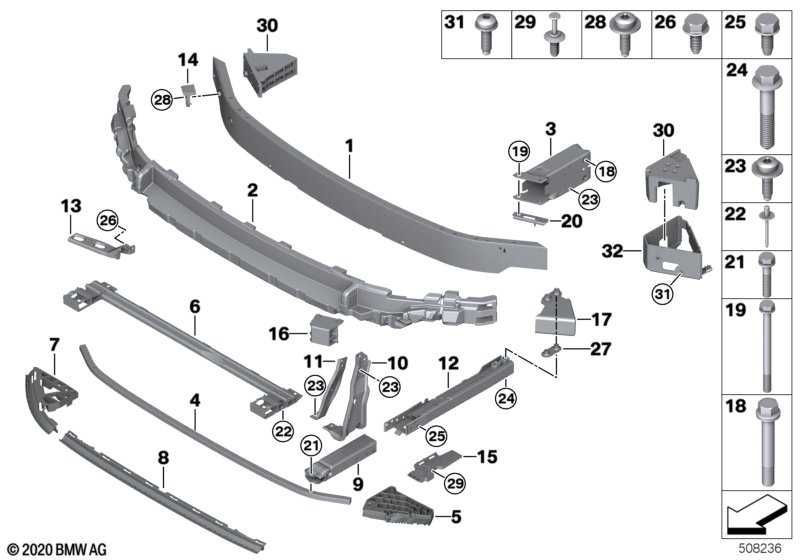 Wspornik strefa zgniotu BMW Seria: MINI F55 F56 CABRIO nr. mag 1/439