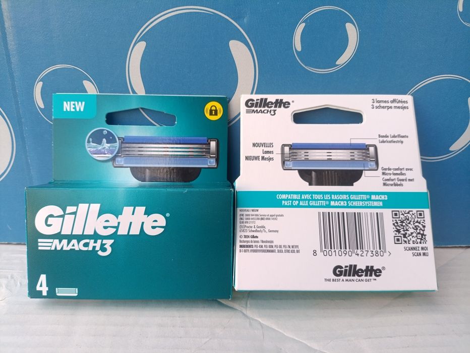 Gillette mach3,4шт.  запаски для бритв, ОРИГІНАЛ!!!  Європа. Ціна  250грн.