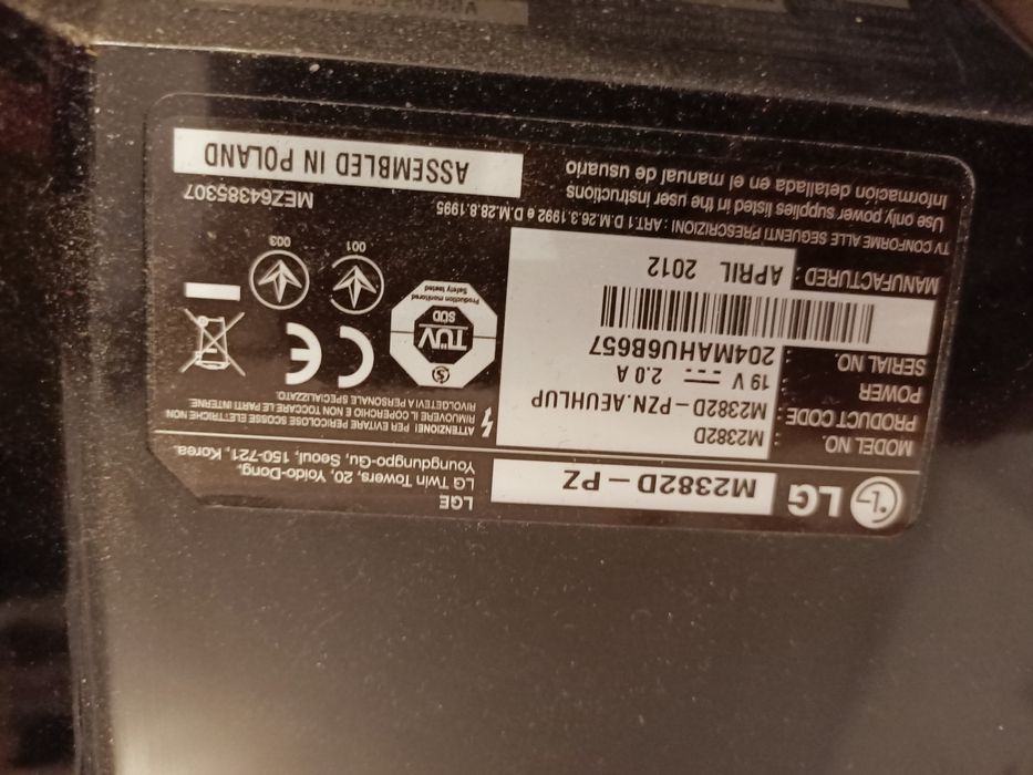 Monitor TV LG M2382D PZ + uchwyt