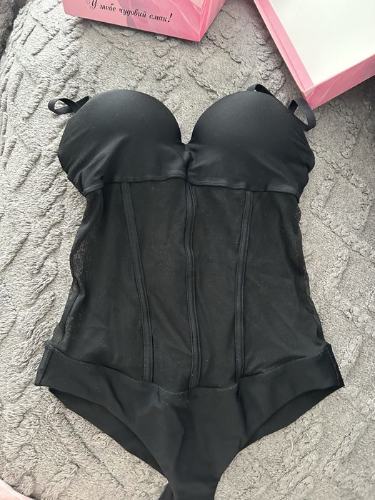 Боді Adel Lingerie з пуш-ап ефектом, чорний, розмір 70В/70С