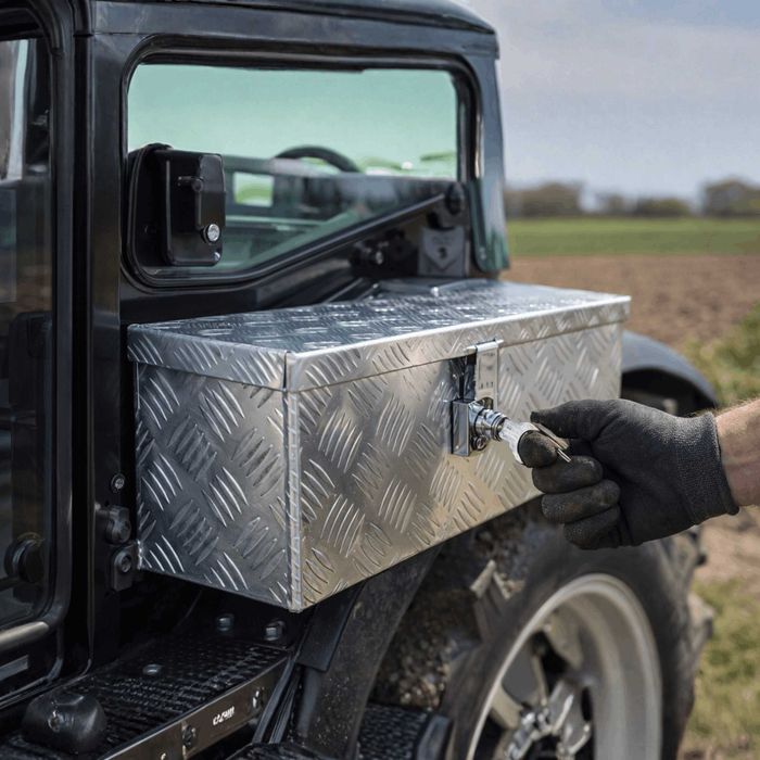 skrzynia aluminiowa transportowa 25l zamykana na klucz wodoodporna