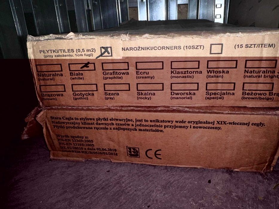 2 opakowania płytki elewacyjnej "stara cegła" biała