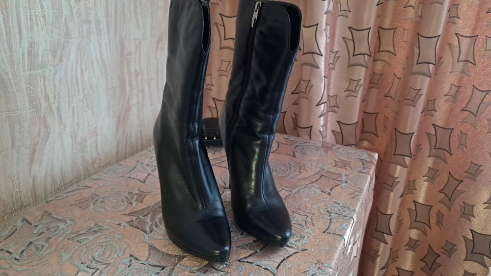 Кожаные полусапожки