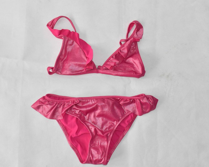 Strój kąpielowy Idexe 164 różowy bikini dziewczęcy falbanki