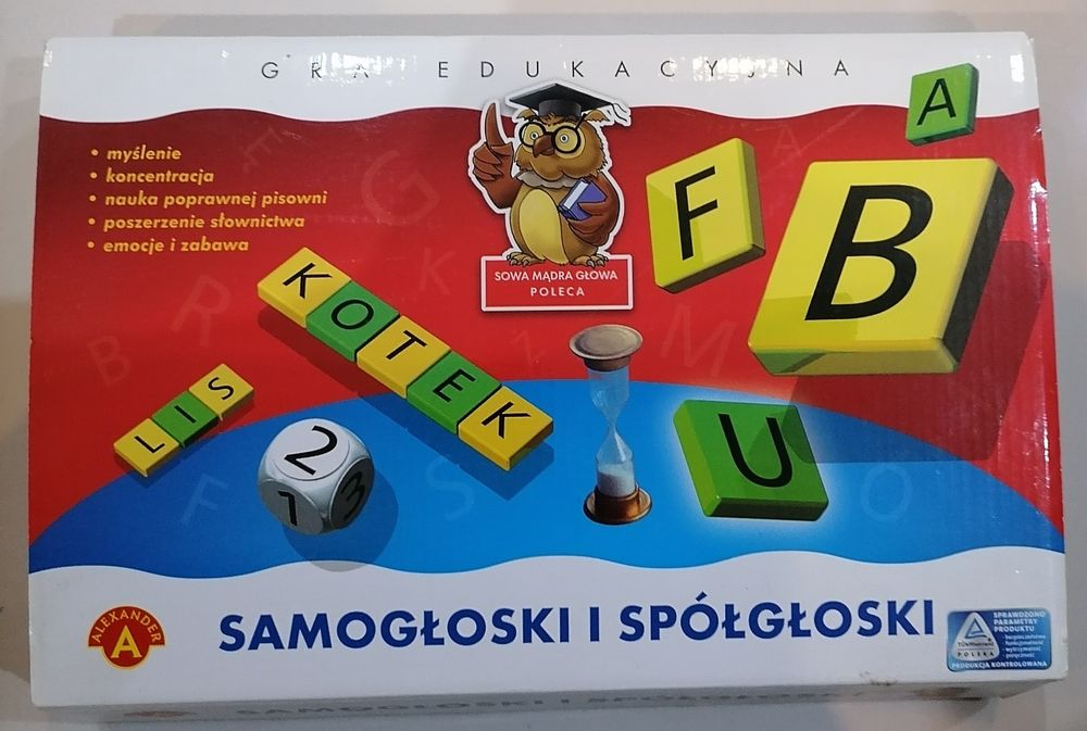 Gra edukacyjna samogłoski i spółgłoski