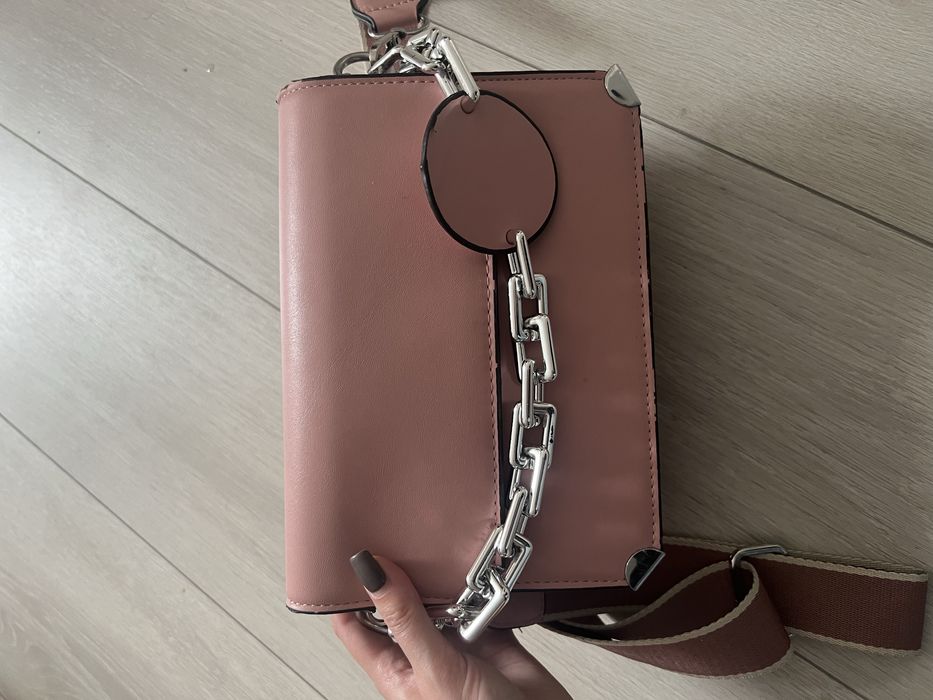 Стильна сумка пудра рожева