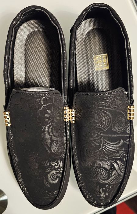 Nowe przepiękne czarne mokasyny, rozm 41