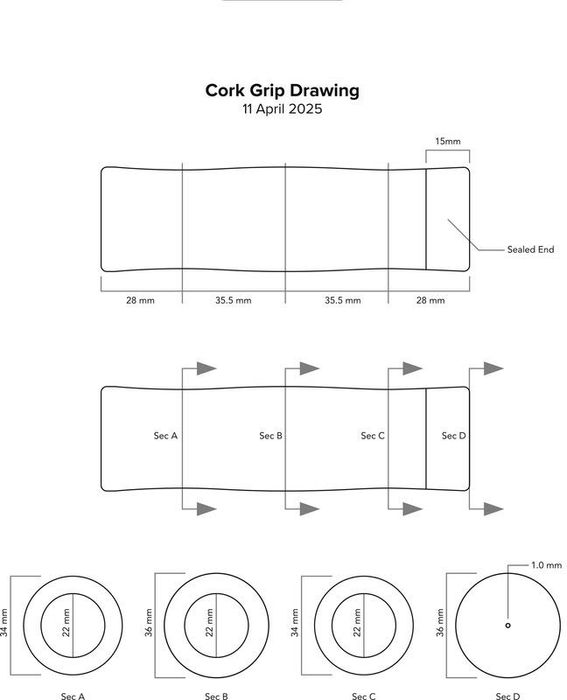 Cork Grips for Bike (Set 2 Pieces)