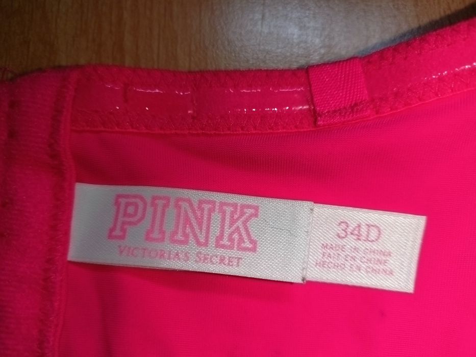Różowy neonowy biustonosz Victoria's Secret PINK  70D