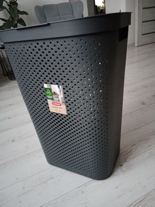 Nowy KOSZ POJEMNIK  PRANIE INFINITY CURVER 60L grafitowy szary grafit