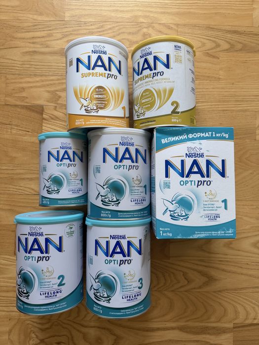 Суміш смесь Nan opti pro 1, 2 детское питание