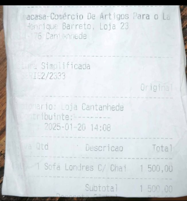 Sofá 3 pessoas com chaise long