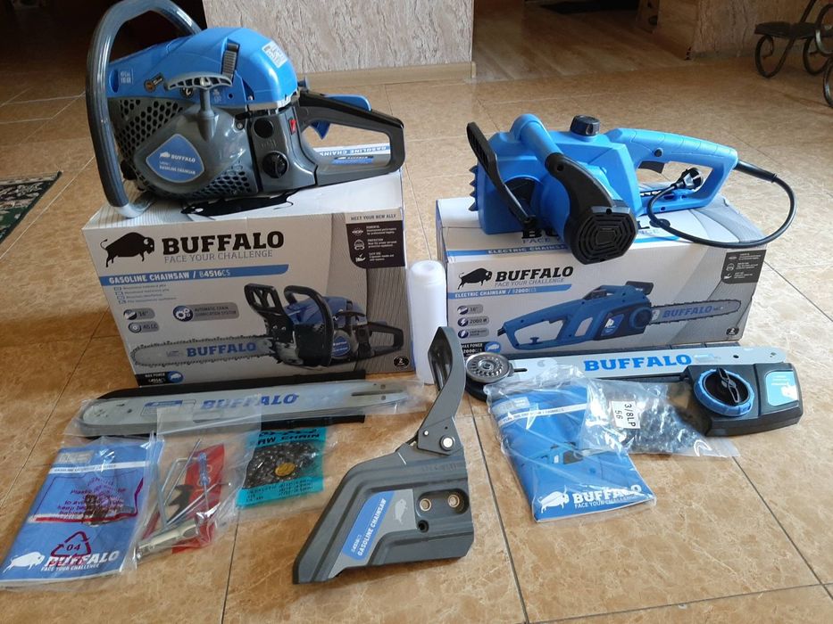 Продам бензинову та електро пили Buffalo комплектом