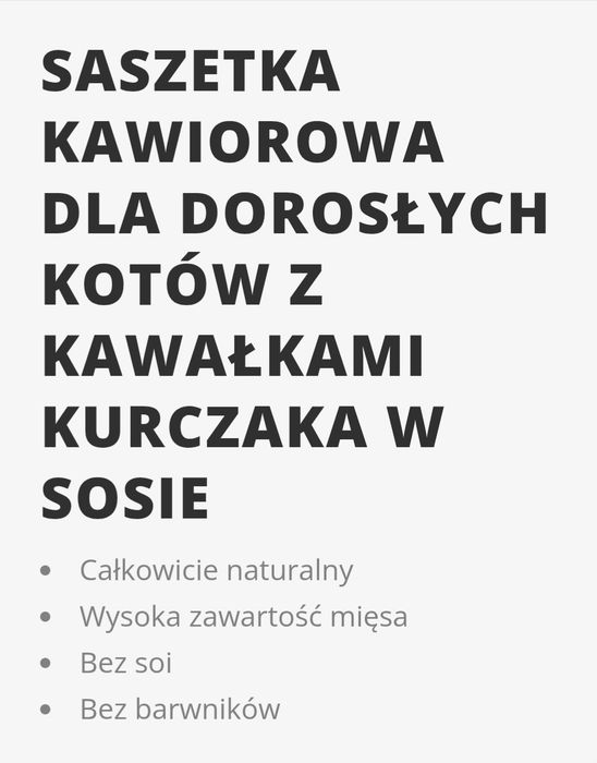 100szt Saszetki dla Kota