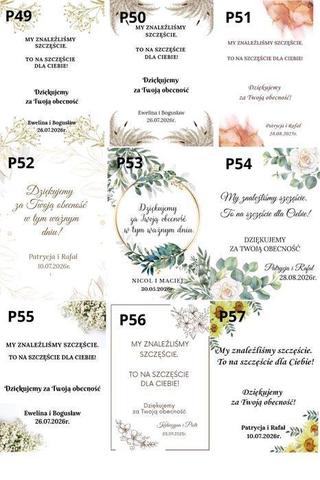 Podziękowanie dla gości breloczek kluczyk