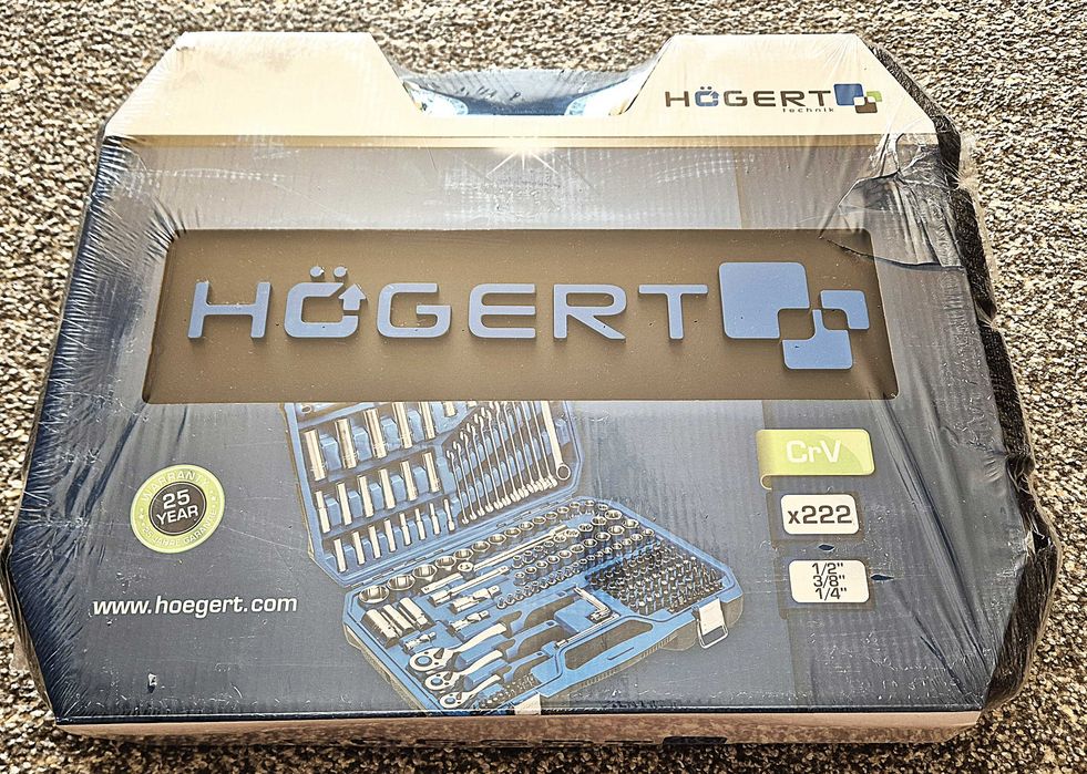 Zestaw narzędziowy 222 szt. Hogert Technik, HT1R444, nowe